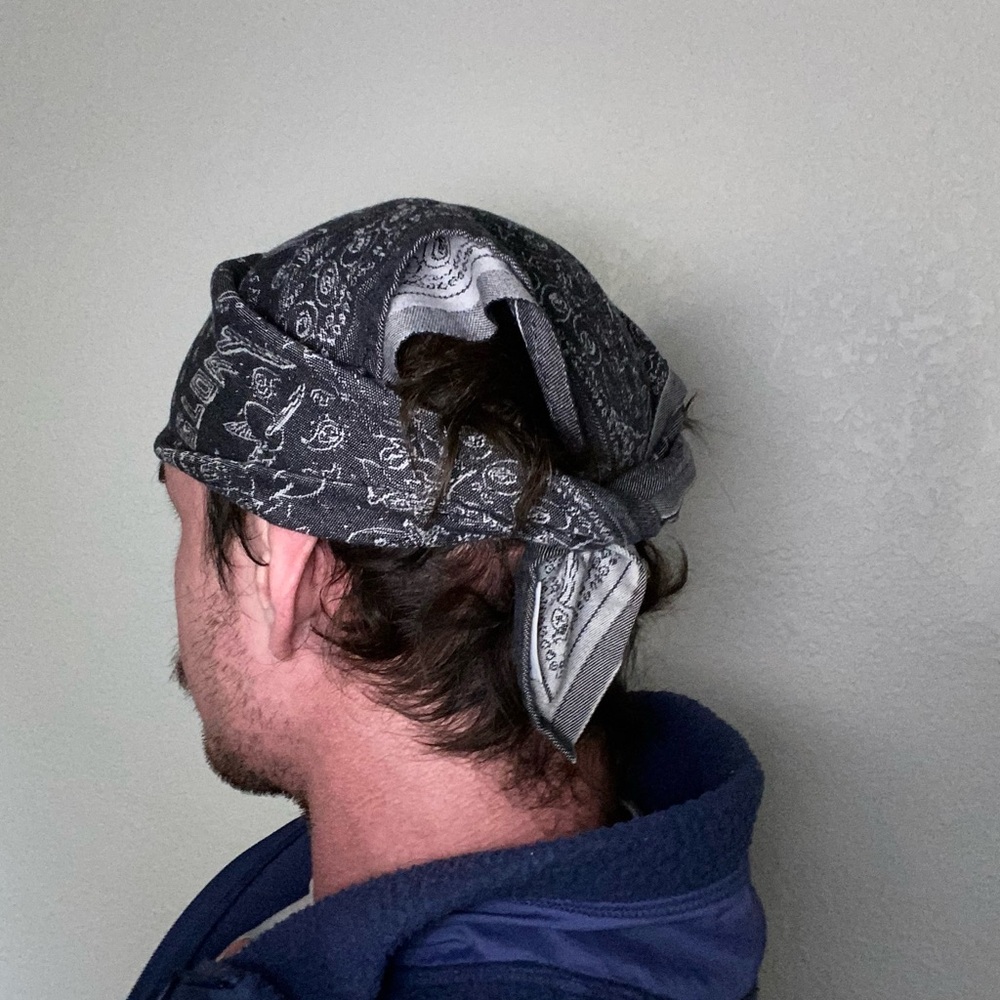 Vintage Morning Glory bandana head wear going out y2k grunge skate hat retro cap